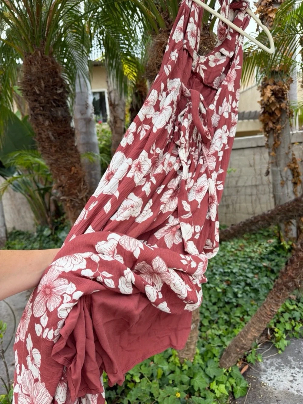 Abercrombie & Fitch Dusty Rose Floral Strapless Maxi Dress